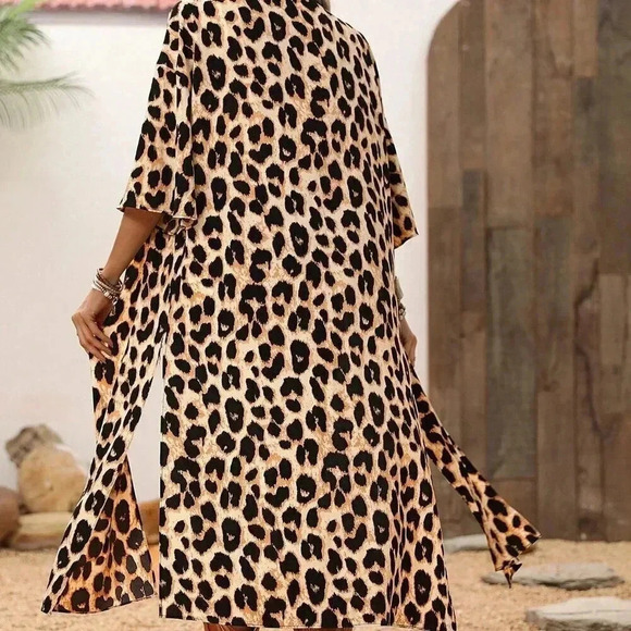 Multicolor Casual Women's Fashion Leopard Print Long Sleeve Shirt - Picture 2 of 6